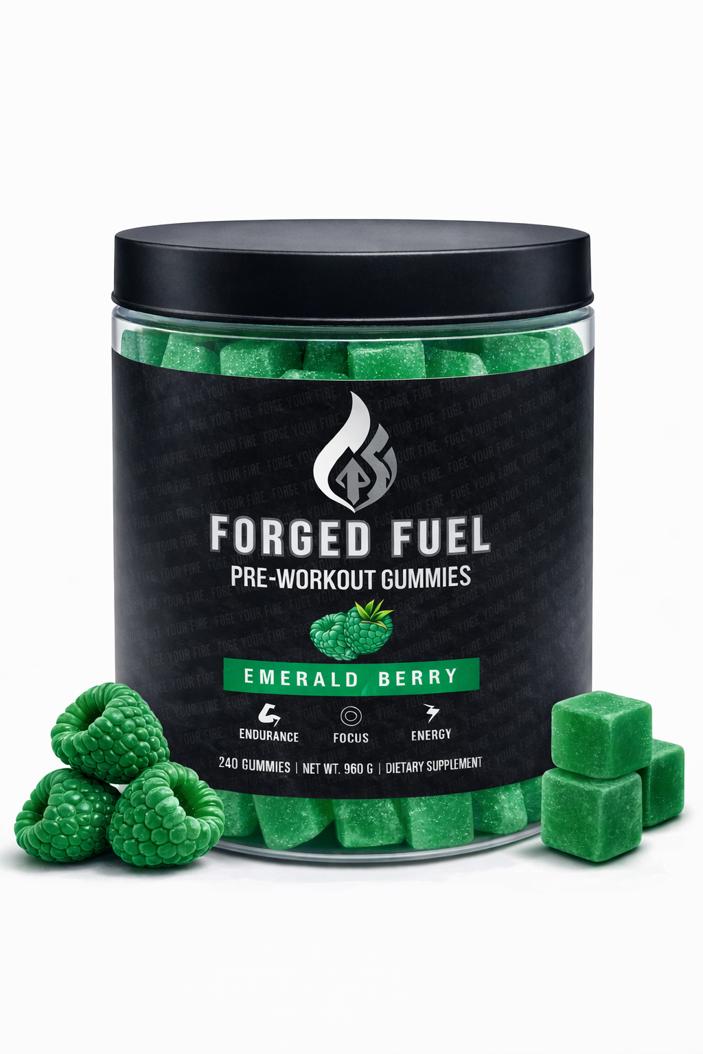 Forged Fuel Emerald Berry Pre-Workout Gummies
