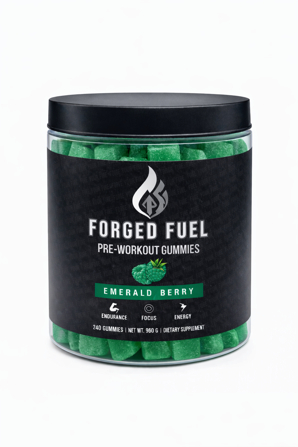 Forged Fuel Emerald Berry Pre-Workout Gummies