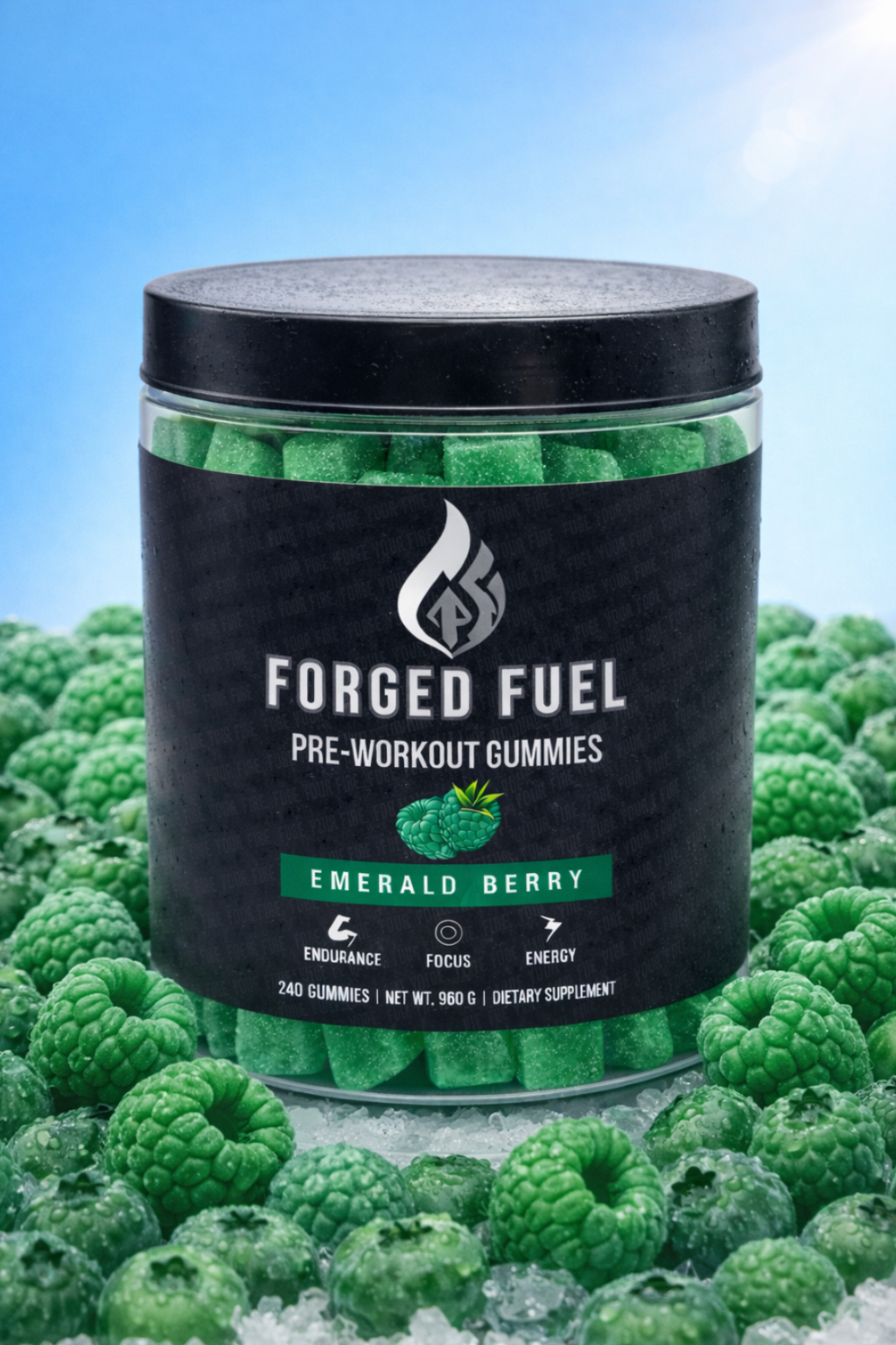 Forged Fuel Emerald Berry Pre-Workout Gummies