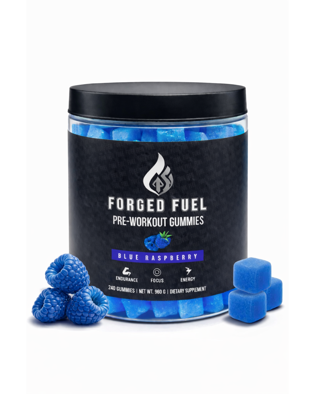 Forged Fuel Blue Raspberry Pre-Workout Gummies