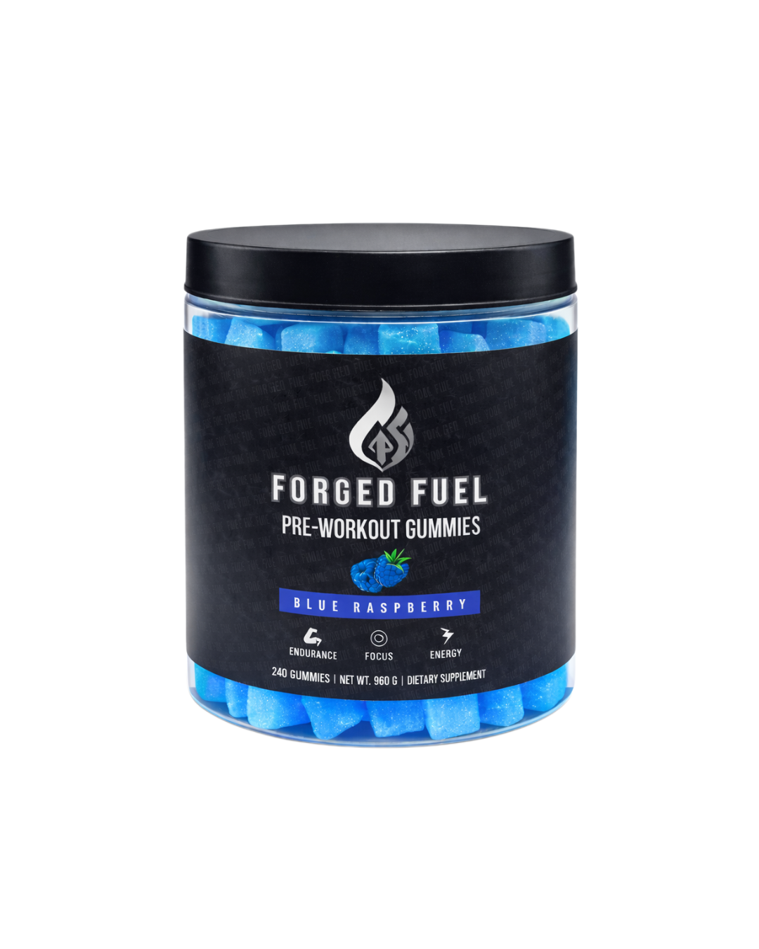 Forged Fuel Blue Raspberry Pre-Workout Gummies