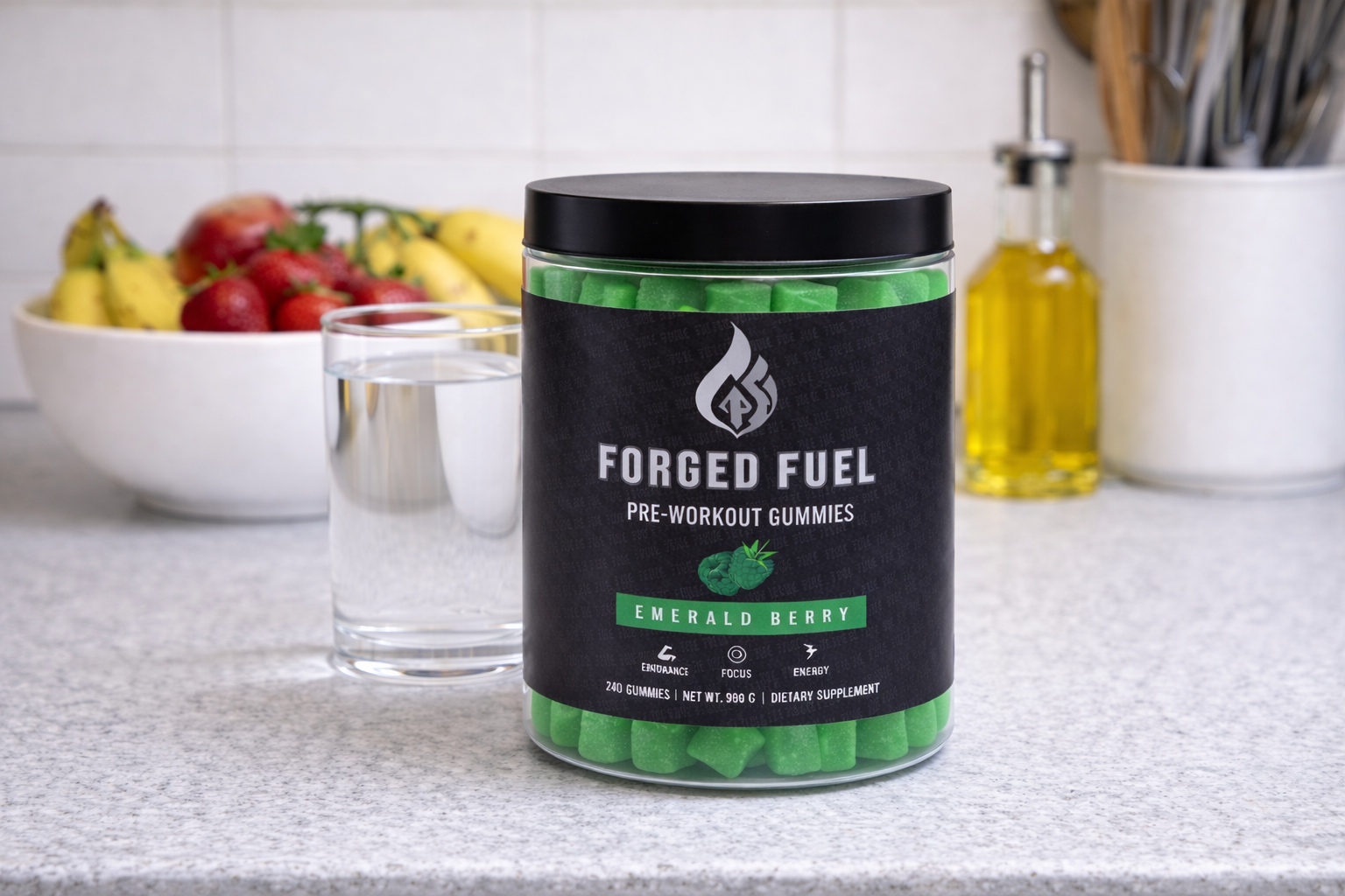 Forged Fuel Emerald Berry Pre-Workout Gummies